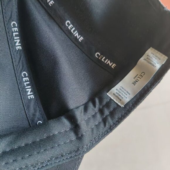 Authentic Celine Black Baseball Cap | Embroidered Logo Hat - Picture 5 of 7